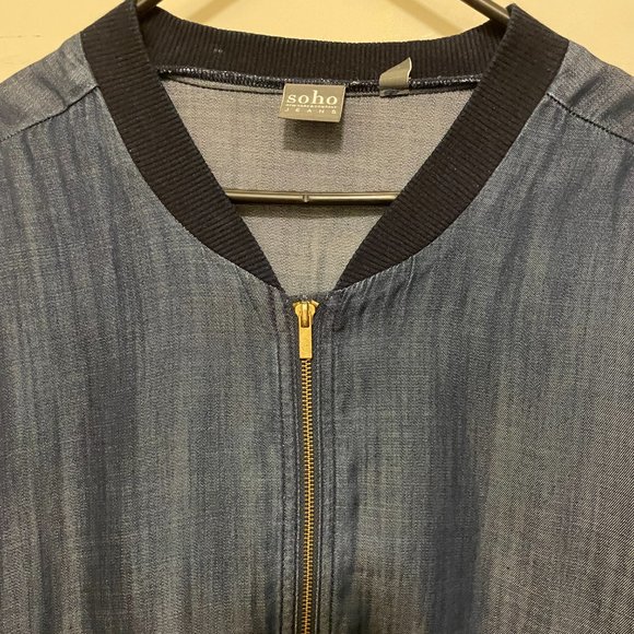 Women's New York & Company Soho Zippered Flight Jacket - Size XXL - Picture 2 of 7